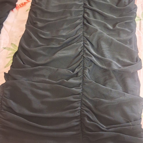 Mini dress with corset and ruched details, like new, black, size XS