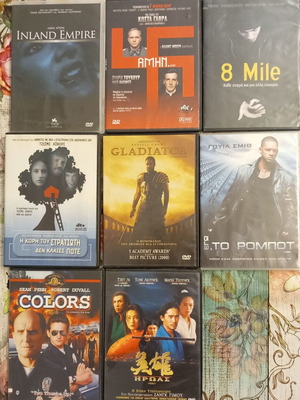 DVD movies used, pack of 8, adventure, action, drama with subtitles
