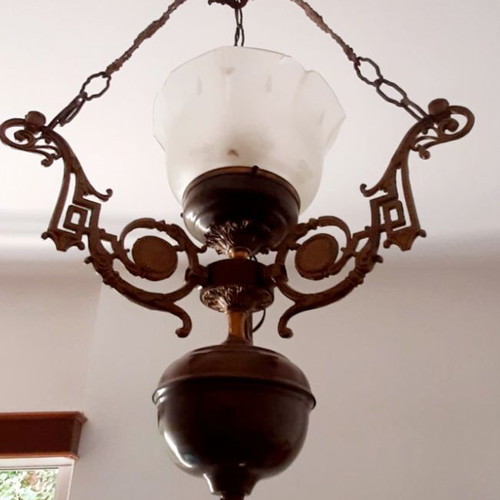 Bronze ceiling light in candlestick style like new