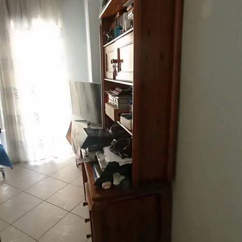Children's bedroom furniture set used, 2 beds, bookshelf, curtain rods