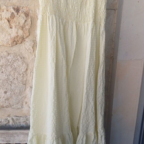 Vintage dress yellow and white checkered, like new