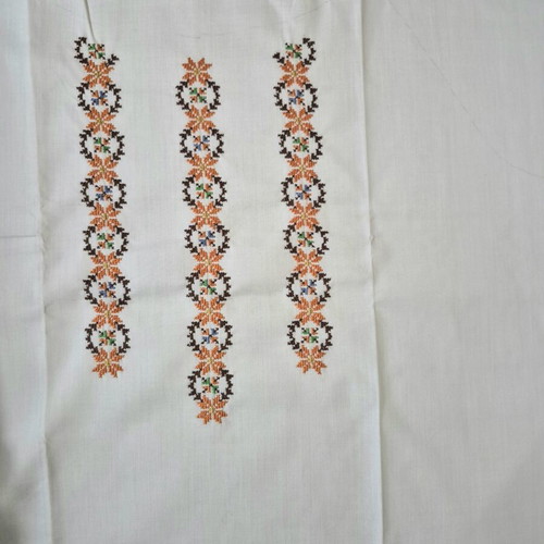 Bulgarian embroidery fabric for traditional shirt new