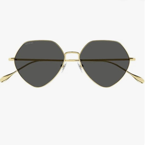 Gucci GG1182S 001 55 sunglasses new unisex, gold frame, black lenses