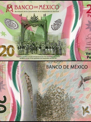Μεξικό 20 Pesos 2021 πολυμερικό χαρτονόμισμα καινούργιο