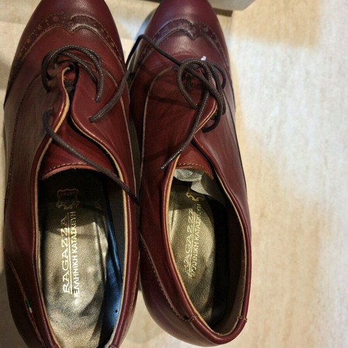 Regatta leather shoes with heels, burgundy, size 38, like new
