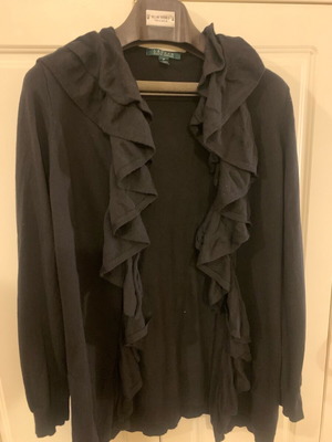 Ralph Lauren black cardigan like new, size M