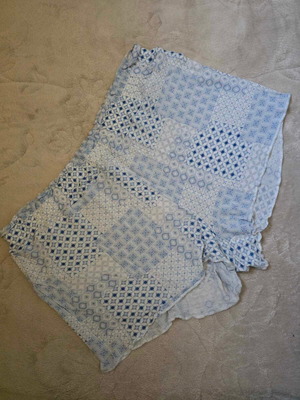 Shorts pajama new, white and blue, size S