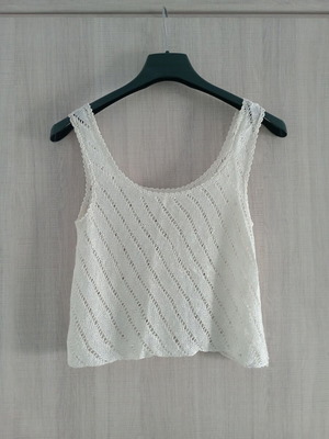 Knit top like new, white, one size