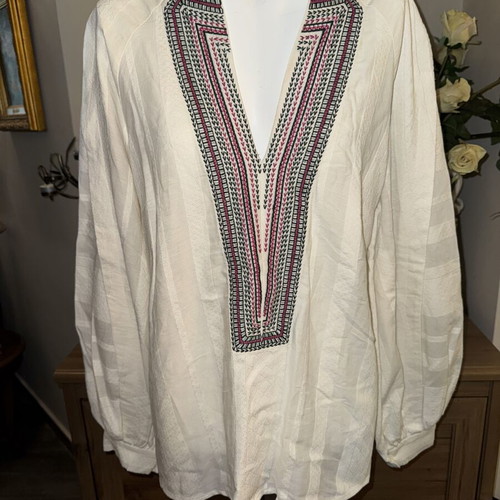 Zeus+Dione blouse like new, beige, size L