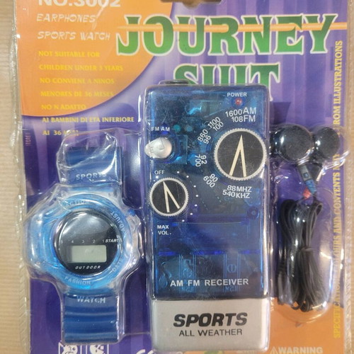Set watch and radio with Journey headphones new vintage