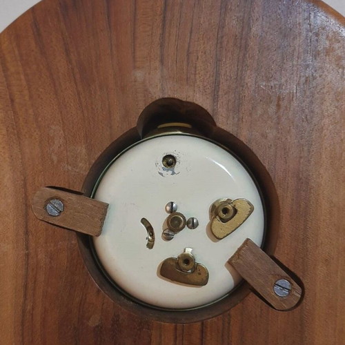 Wooden wind-up Junghans wall clock carved handmade like new