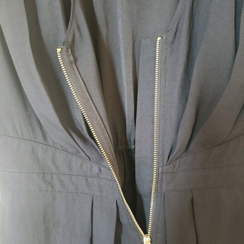 H&M dress size 42 with gold zipper, like new, black