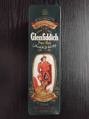 Метално колекционерско кутия Glenfiddich винтидж, употребявано