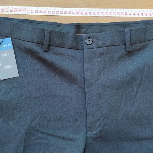 Marks & Spencer men's gray fabric pants W44 L31 new with tags