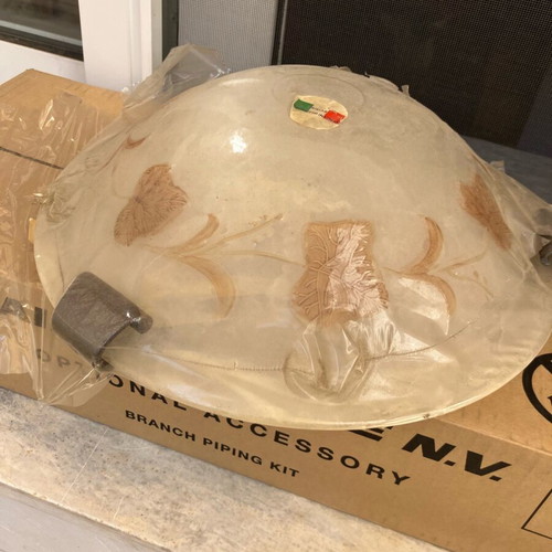 Glass ceiling light Italian, diameter about 30cm, new