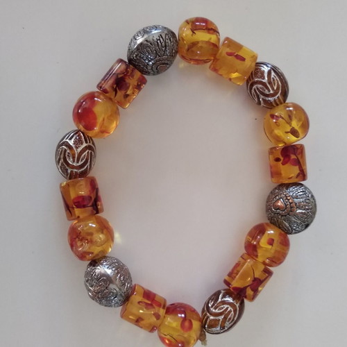 Bracelet like new, brown and orange