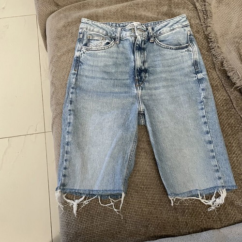 Zara denim bermuda shorts, blue, size S