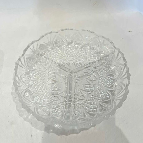 Vintage crystal plates used, set of 2 for nuts 14cm