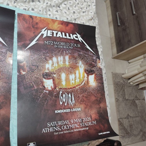 Metallica concert posters set new, Athens 33x48cm, 2 pieces
