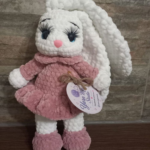 Handmade plush bunny new, soft hypoallergenic toy