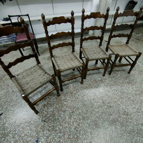 Wooden chairs used, set of 4