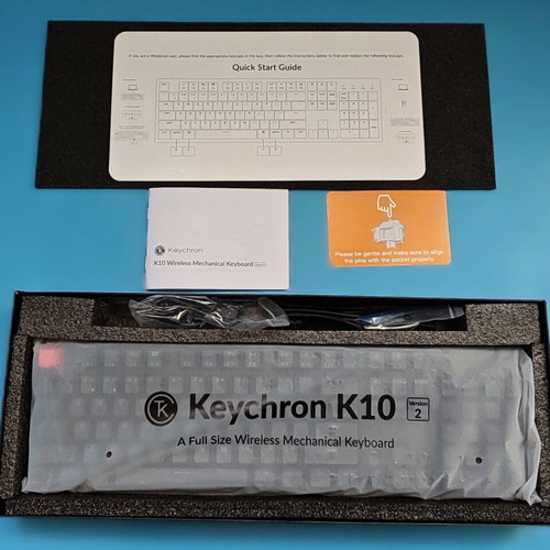Keychron K10 Version 2 mechanical wireless keyboard new, full-size, RGB, Bluetooth