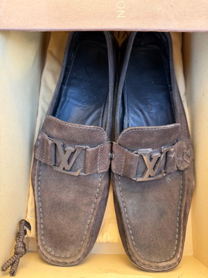 Louis Vuitton shoes used, brown moccasin size 43 with box