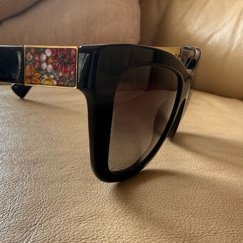 Dolce & Gabbana Mosaico Collection sunglasses like new with case black and gold