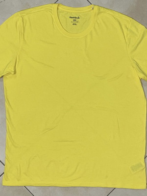 Reebok T-Shirt yellow classic crew neck size 2XL like new