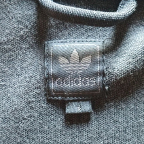 Adidas Originals Vintage jacket, size S, black with white stripes