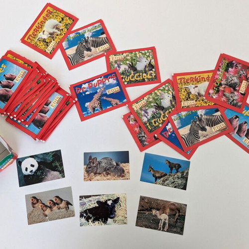 EDIS Stickers 1999 new, 33 sealed packs with puppy stickers