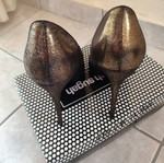 Fullah Sugah heel 12 cm like new, black and gold