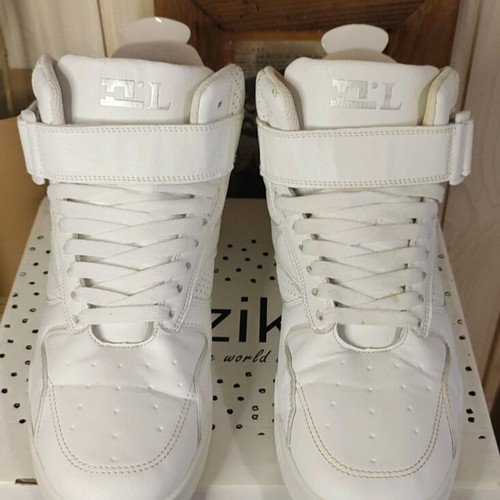 DiLONG sneakers white athletic casual high top, like new, size 45
