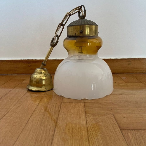 Ceiling light made of crystal and metal like new