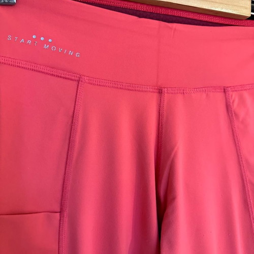 Bershka athletic leggings used, pink, size S