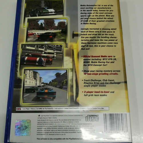 Noble Racing PS2 game, English version