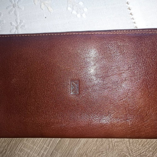 Vintage leather wallet Mihail used, brown