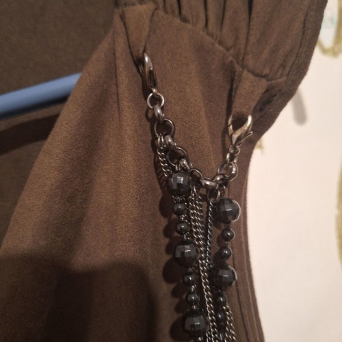 Velour Pin Up blouse like new, brown, sizes M-L