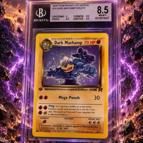 1st edition holographic machamp pokemon card 1999 - Machamp (Base Set Shadowless) (8/102) 1st edition holo machamp pokemon