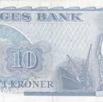 Norwegian banknote used
