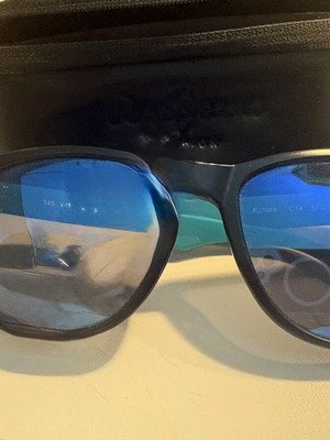 Pepe Jeans sunglasses like new, black frame with blue arms, mirror lenses