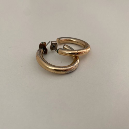 H&M hoop earrings used, gold coloured
