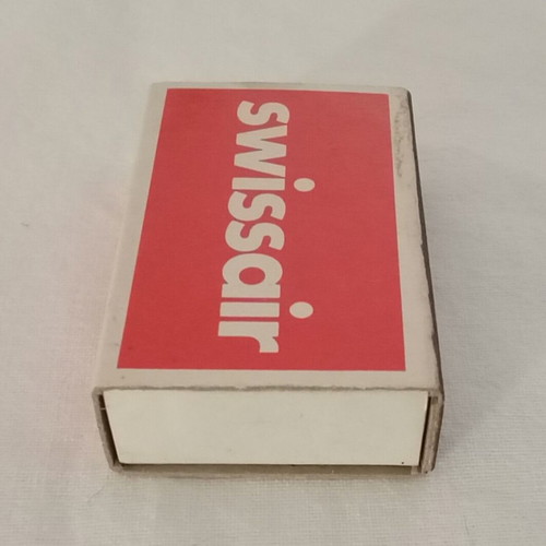 Swissair matchboxes used, set of 4, 1970s memorabilia