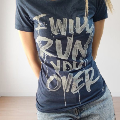 Nike women's T-shirt small blue with print like new