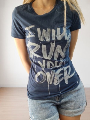 Nike women's T-shirt small blue with print like new