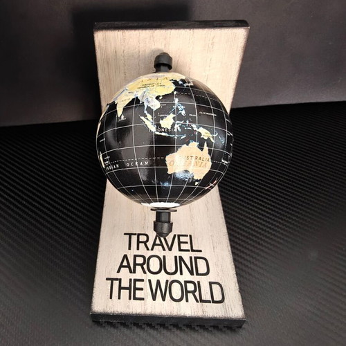 Decorative Globe Travel Around the World like new with wooden base