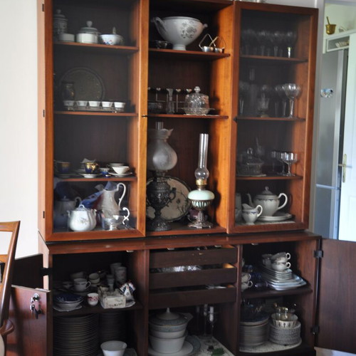 Mid Century Buffet with Glass Showcase teak wood like new