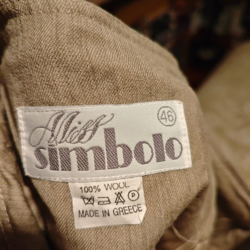 Miss Simbolo short skirt beige used, size S