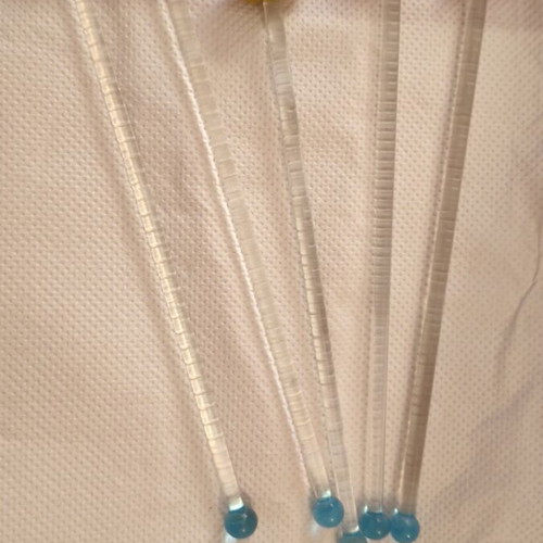 Vintage glass cocktail stirrers set of 5 with fruit decorations
