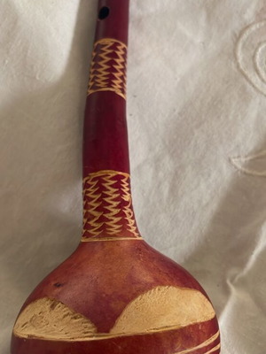 Carved African gourd like new